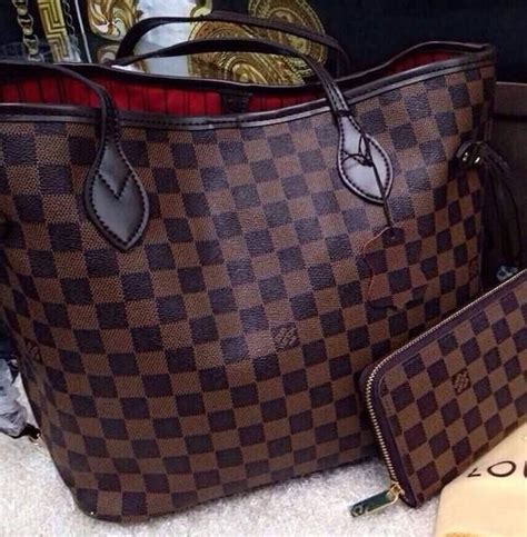 louis vuitton brown leather purse|louis vuitton brown checkered bag.